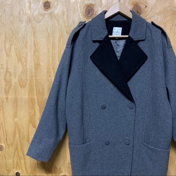 LAP LA Oversized Military Double Breasted Coat Women Size Small or Medium Jacket - Picture 5 of 14